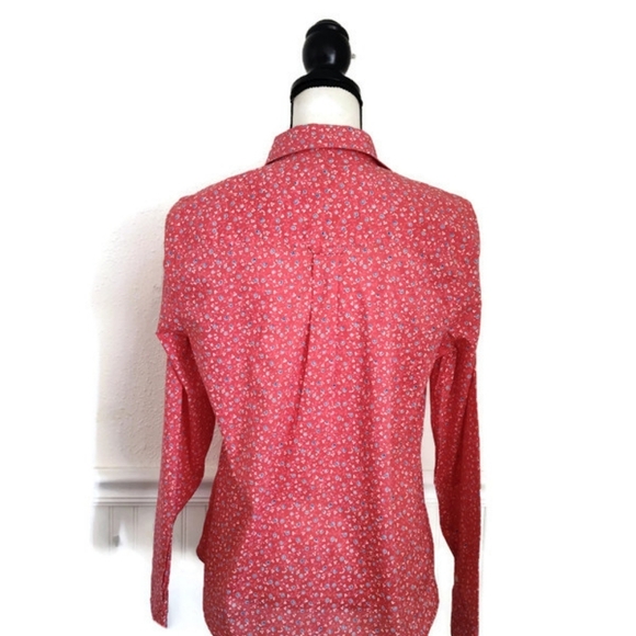 U.S Polo Assn. Red Floral Prarie Cotton Print Button Up Shirt - Picture 5 of 5